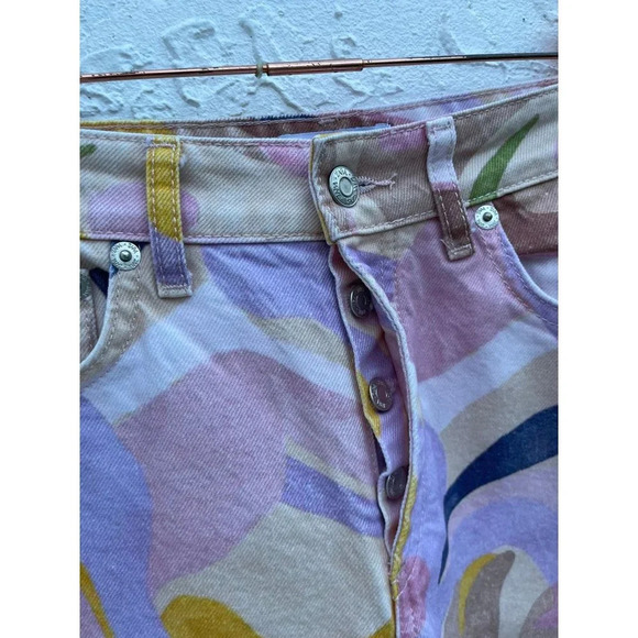 Zara Womens Mid Rise Straight Leg Marble Jeans Multicolor Size 2 - Picture 9 of 16